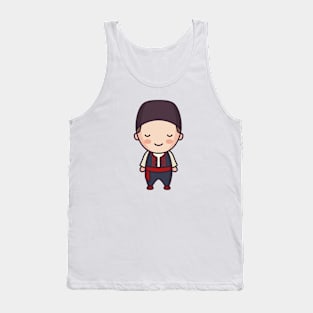 Cute Traditional Greek Boy Cartoon Tank Top